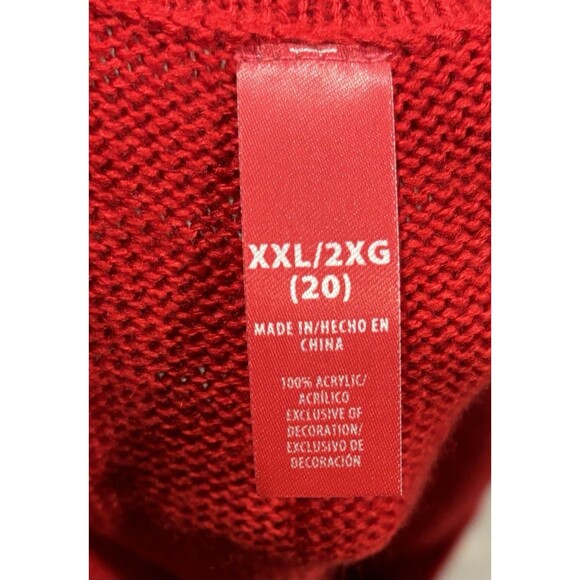 Holiday Sweater Vest Womens XXL Red Snowman Christmas Cardigan Ugly Christmas - Picture 3 of 3